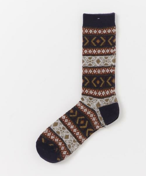 URBAN RESEARCH DOORS / アーバンリサーチ ドアーズ ソックス | 『別注』Anonymous Ism×DOORS　ウールジャガードクルー | 詳細5