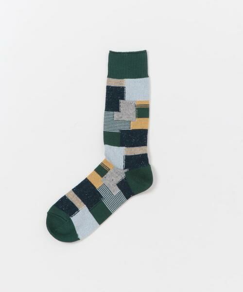 URBAN RESEARCH DOORS / アーバンリサーチ ドアーズ ソックス | 『別注』Anonymous Ism×DOORS　パッチワーククルー | 詳細1