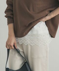 URBAN RESEARCH DOORS / アーバンリサーチ ドアーズ Tシャツ | 裾レースカットソー