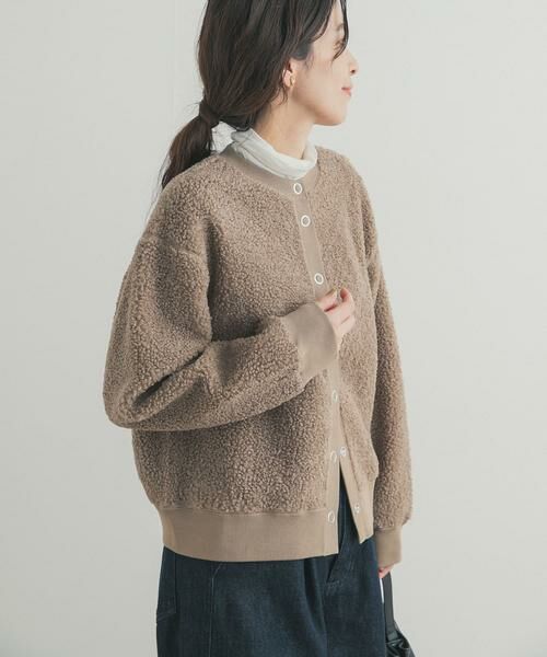 URBAN RESEARCH DOORS / アーバンリサーチ ドアーズ カーディガン・ボレロ | プードルボアカーディガン | 詳細1