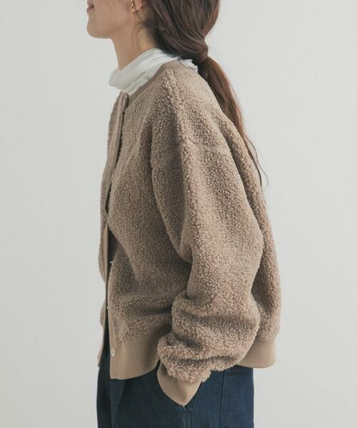 URBAN RESEARCH DOORS / アーバンリサーチ ドアーズ カーディガン・ボレロ | プードルボアカーディガン | 詳細4