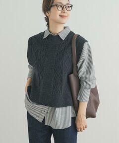 URBAN RESEARCH DOORS / アーバンリサーチ ドアーズ ベスト | ケーブル柄ニットベスト