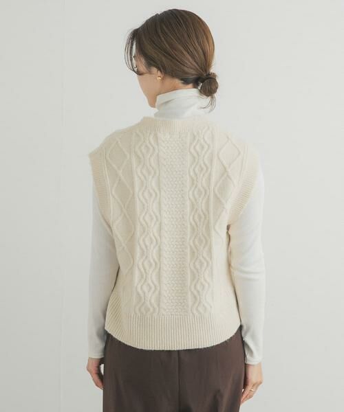 URBAN RESEARCH DOORS / アーバンリサーチ ドアーズ ベスト | ケーブル柄ニットベスト | 詳細10