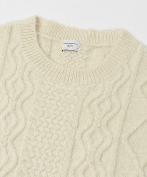 URBAN RESEARCH DOORS / アーバンリサーチ ドアーズ ベスト | ケーブル柄ニットベスト | 詳細12