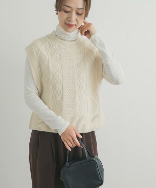 URBAN RESEARCH DOORS / アーバンリサーチ ドアーズ ベスト | ケーブル柄ニットベスト | 詳細5