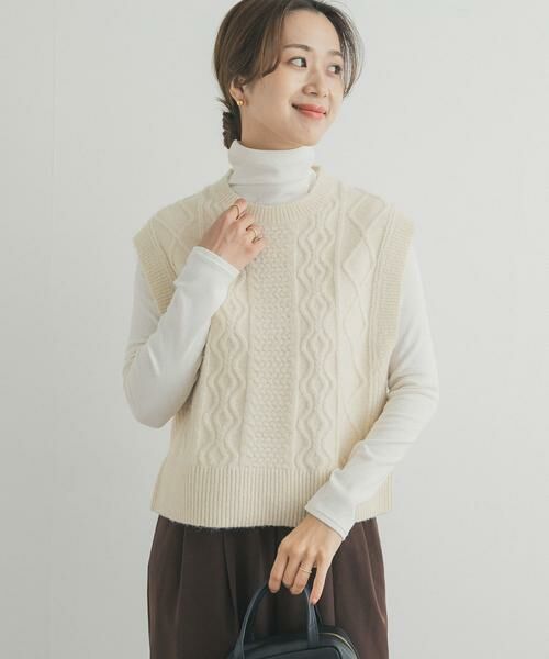 URBAN RESEARCH DOORS / アーバンリサーチ ドアーズ ベスト | ケーブル柄ニットベスト | 詳細6