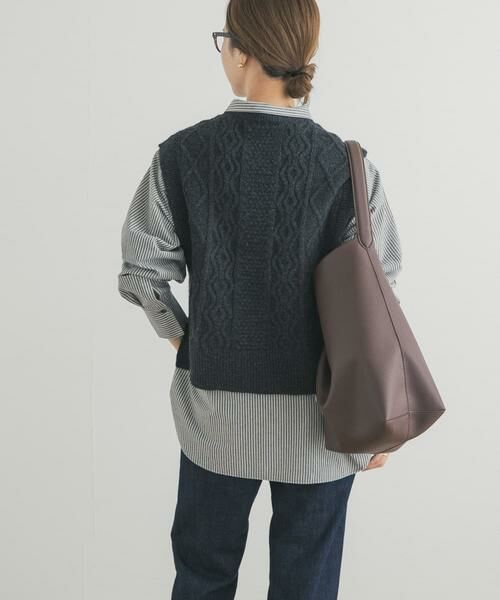 URBAN RESEARCH DOORS / アーバンリサーチ ドアーズ ベスト | ケーブル柄ニットベスト | 詳細14