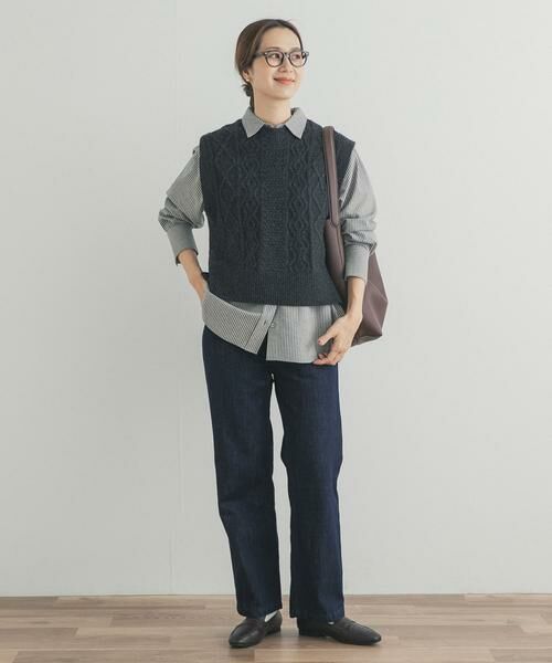 URBAN RESEARCH DOORS / アーバンリサーチ ドアーズ ベスト | ケーブル柄ニットベスト | 詳細18