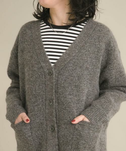 URBAN RESEARCH DOORS / アーバンリサーチ ドアーズ カーディガン・ボレロ | 『スタッフ企画』ダブルフェイスVネックカーディガン | 詳細12