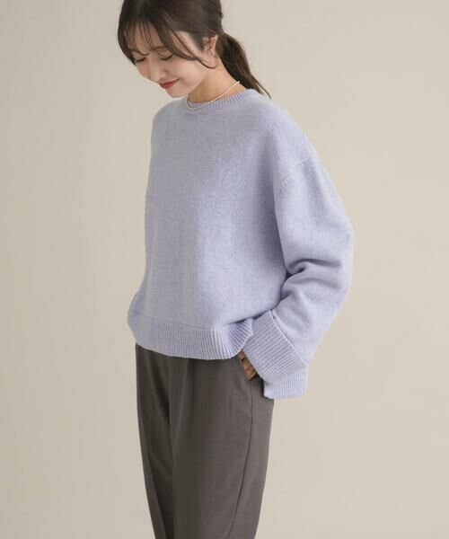 URBAN RESEARCH DOORS / アーバンリサーチ ドアーズ ニット・セーター | 『スタッフ企画』ターンバック袖ショート丈ニット | 詳細1