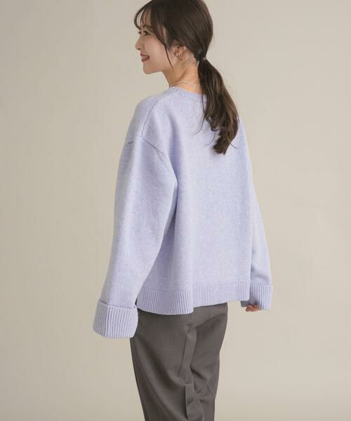 URBAN RESEARCH DOORS / アーバンリサーチ ドアーズ ニット・セーター | 『スタッフ企画』ターンバック袖ショート丈ニット | 詳細2