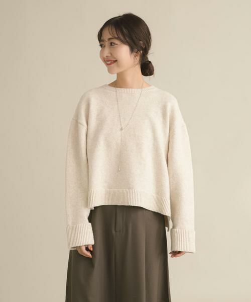 URBAN RESEARCH DOORS / アーバンリサーチ ドアーズ ニット・セーター | 『スタッフ企画』ターンバック袖ショート丈ニット | 詳細14