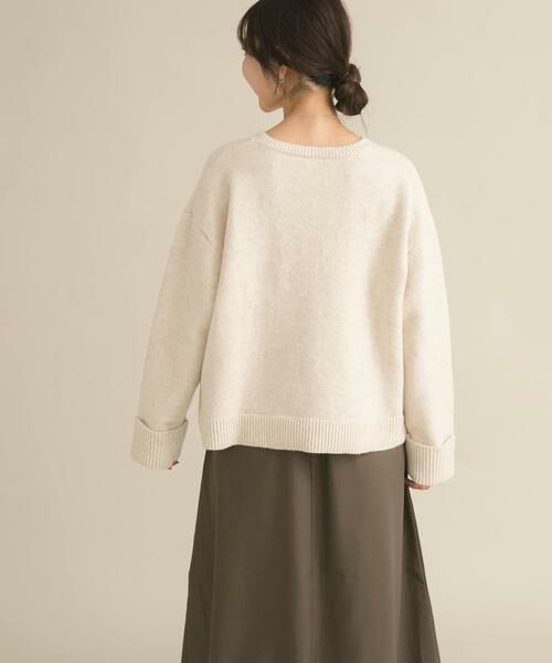 URBAN RESEARCH DOORS / アーバンリサーチ ドアーズ ニット・セーター | 『スタッフ企画』ターンバック袖ショート丈ニット | 詳細15