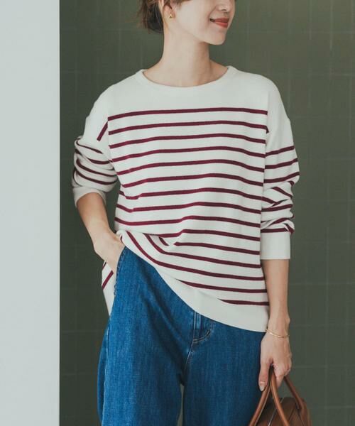 URBAN RESEARCH DOORS / アーバンリサーチ ドアーズ ニット・セーター | パネルボーダーKNIT | 詳細3