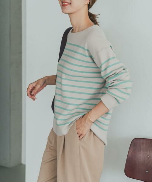 URBAN RESEARCH DOORS / アーバンリサーチ ドアーズ ニット・セーター | パネルボーダーKNIT | 詳細12