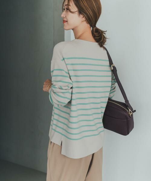 URBAN RESEARCH DOORS / アーバンリサーチ ドアーズ ニット・セーター | パネルボーダーKNIT | 詳細13