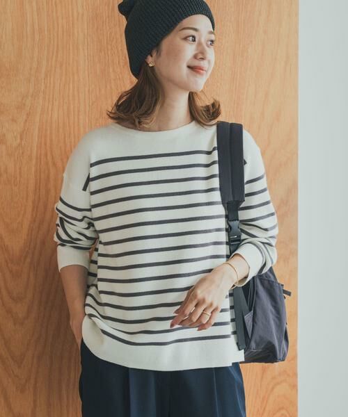 URBAN RESEARCH DOORS / アーバンリサーチ ドアーズ ニット・セーター | パネルボーダーKNIT | 詳細22