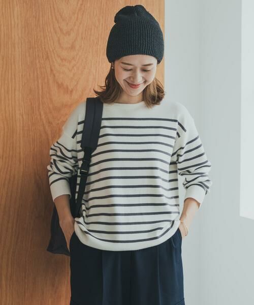 URBAN RESEARCH DOORS / アーバンリサーチ ドアーズ ニット・セーター | パネルボーダーKNIT | 詳細23