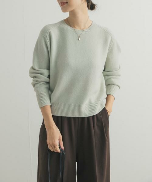 URBAN RESEARCH DOORS / アーバンリサーチ ドアーズ ニット・セーター | ウールコンパクトクルーネックプルオーバー | 詳細1