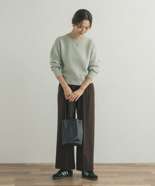 URBAN RESEARCH DOORS / アーバンリサーチ ドアーズ ニット・セーター | ウールコンパクトクルーネックプルオーバー | 詳細7