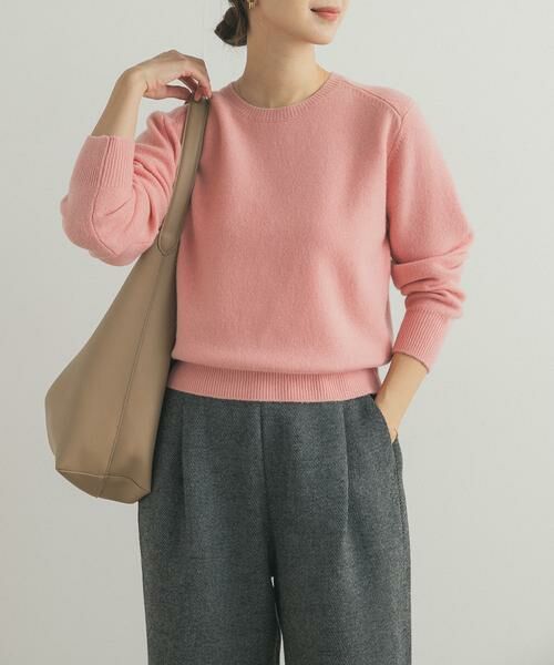 URBAN RESEARCH DOORS/アーバンリサーチ ドアーズ ウールコンパクトクルーネックプルオーバー ピンク M URBAN RESEARCH DOORS/アーバンリサーチ ドアーズ ウールコンパクトクルーネックプルオーバー ピンク M