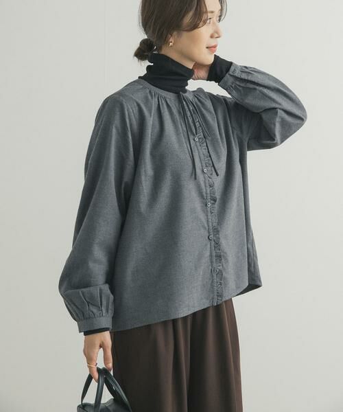 URBAN RESEARCH DOORS / アーバンリサーチ ドアーズ シャツ・ブラウス | 『蓄熱』フリルリボンブラウス | 詳細5