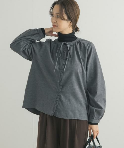 URBAN RESEARCH DOORS / アーバンリサーチ ドアーズ シャツ・ブラウス | 『蓄熱』フリルリボンブラウス | 詳細6