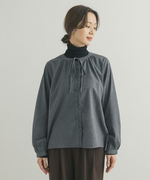 URBAN RESEARCH DOORS / アーバンリサーチ ドアーズ シャツ・ブラウス | 『蓄熱』フリルリボンブラウス | 詳細8