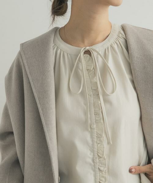 URBAN RESEARCH DOORS / アーバンリサーチ ドアーズ シャツ・ブラウス | 『蓄熱』フリルリボンブラウス | 詳細17