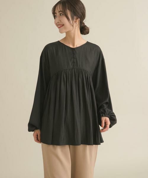 URBAN RESEARCH DOORS / アーバンリサーチ ドアーズ シャツ・ブラウス | 『スタッフ企画』2WAYギャザー切替ブラウス | 詳細1