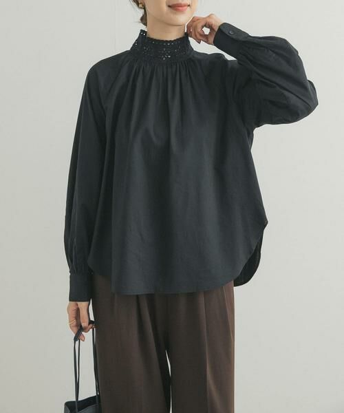 URBAN RESEARCH DOORS / アーバンリサーチ ドアーズ シャツ・ブラウス | アイレットレース衿ブラウス | 詳細11