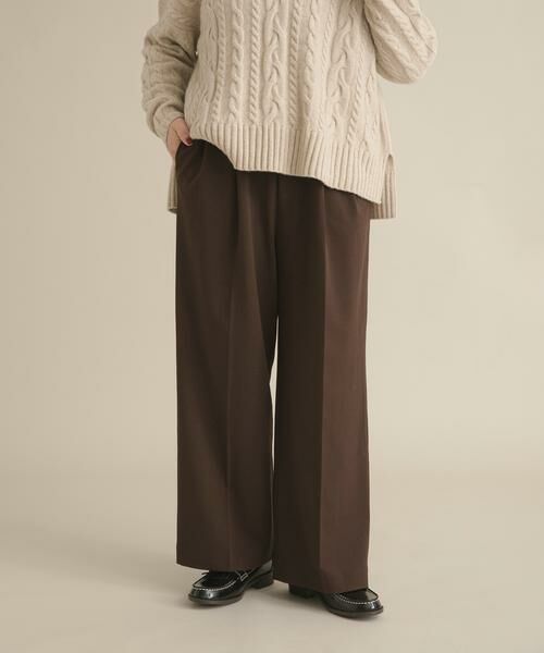 URBAN RESEARCH DOORS/アーバンリサーチ ドアーズ 『WEB/一部店舗限定』センタープレスイージーパンツ ブラウン M URBAN RESEARCH DOORS/アーバンリサーチ ドアーズ 『WEB/一部店舗限定』センタープレスイージーパンツ ブラウン M