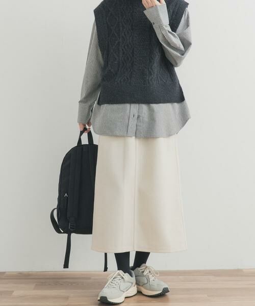 URBAN RESEARCH DOORS / アーバンリサーチ ドアーズ スカート | 『UR TECH』ニットメルトンスカート | 詳細3