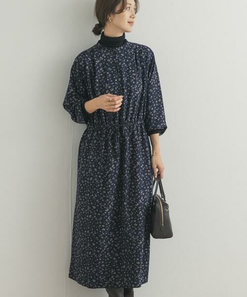 URBAN RESEARCH DOORS / アーバンリサーチ ドアーズ ワンピース | 小花柄ドロストワンピース | 詳細1