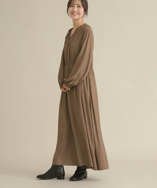 URBAN RESEARCH DOORS / アーバンリサーチ ドアーズ ワンピース | 『スタッフ企画』切替ギャザーフレアワンピース | 詳細2