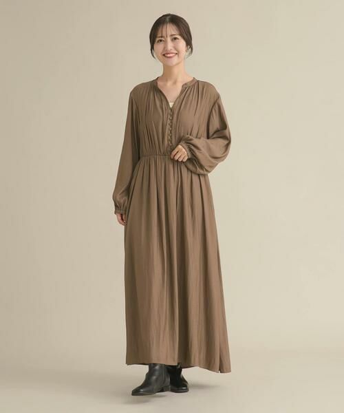 URBAN RESEARCH DOORS / アーバンリサーチ ドアーズ ワンピース | 『スタッフ企画』切替ギャザーフレアワンピース | 詳細7