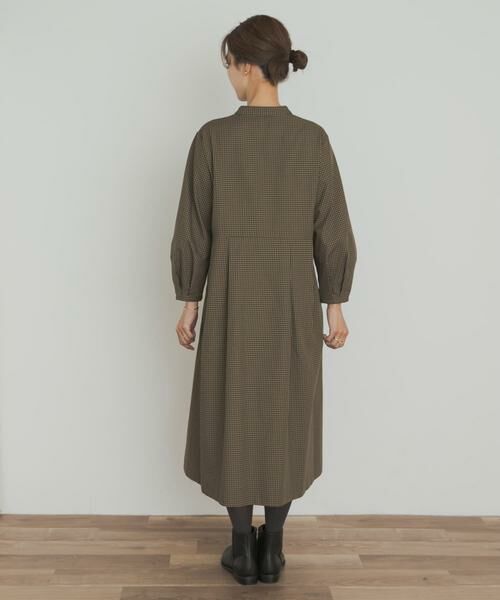 URBAN RESEARCH DOORS / アーバンリサーチ ドアーズ ワンピース | 『UR TECH』チェック柄バルーンスリーブワンピース | 詳細10