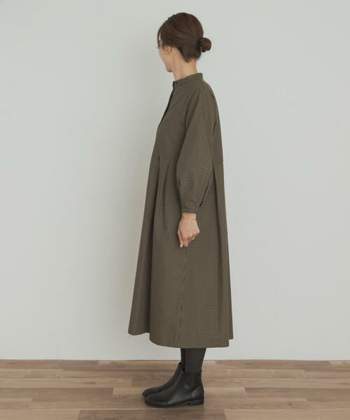 URBAN RESEARCH DOORS / アーバンリサーチ ドアーズ ワンピース | 『UR TECH』チェック柄バルーンスリーブワンピース | 詳細9