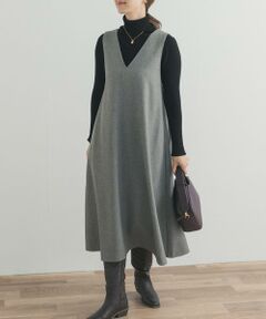 URBAN RESEARCH DOORS / アーバンリサーチ ドアーズ ワンピース | メランジBACKタックフレアジャンスカ