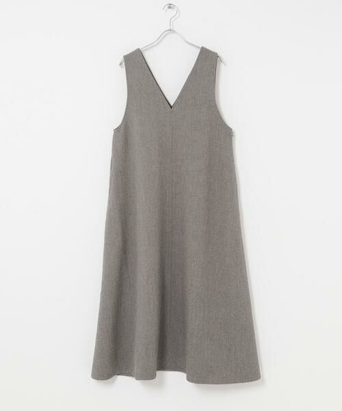 URBAN RESEARCH DOORS / アーバンリサーチ ドアーズ ワンピース | メランジBACKタックフレアジャンスカ | 詳細8