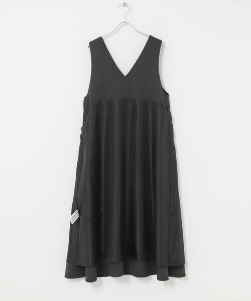 URBAN RESEARCH DOORS / アーバンリサーチ ドアーズ ワンピース | メランジBACKタックフレアジャンスカ | 詳細25
