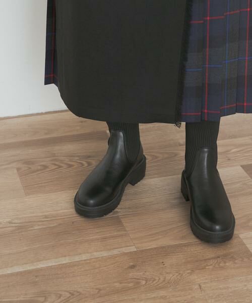 URBAN RESEARCH DOORS / アーバンリサーチ ドアーズ ブーツ（ショート丈） | ニットドッキングブーツ | 詳細3