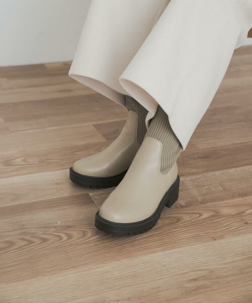 URBAN RESEARCH DOORS / アーバンリサーチ ドアーズ ブーツ（ショート丈） | ニットドッキングブーツ | 詳細11