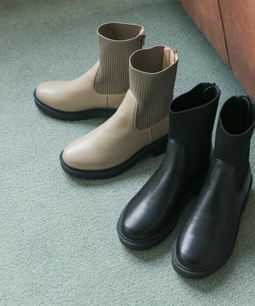 URBAN RESEARCH DOORS / アーバンリサーチ ドアーズ ブーツ（ショート丈） | ニットドッキングブーツ | 詳細14