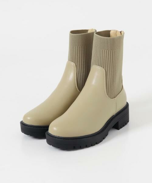 URBAN RESEARCH DOORS / アーバンリサーチ ドアーズ ブーツ（ショート丈） | ニットドッキングブーツ | 詳細15