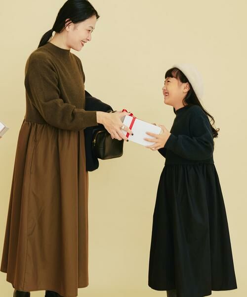 URBAN RESEARCH DOORS / アーバンリサーチ ドアーズ ワンピース | 『親子リンク』ニットドッキングワンピース(KIDS) | 詳細1