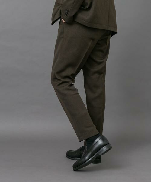 URBAN RESEARCH DOORS / アーバンリサーチ ドアーズ スラックス・ドレスパンツ | LIFE STYLE TAILOR ブラッシュドツイルストレッチパンツ(カーキ)