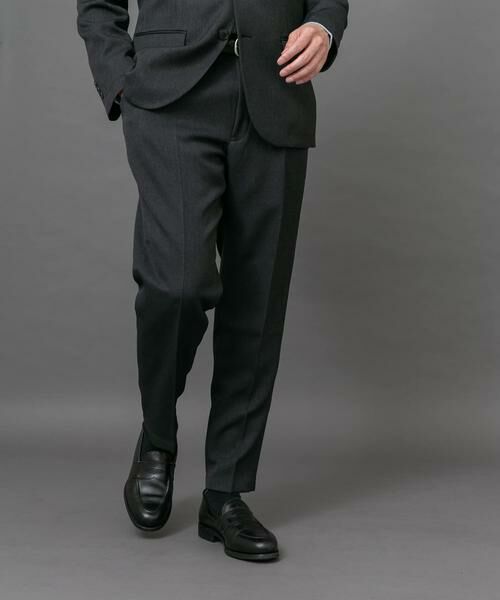 URBAN RESEARCH DOORS / アーバンリサーチ ドアーズ スラックス・ドレスパンツ | LIFE STYLE TAILOR ブラッシュドツイルストレッチパンツ(グレー)