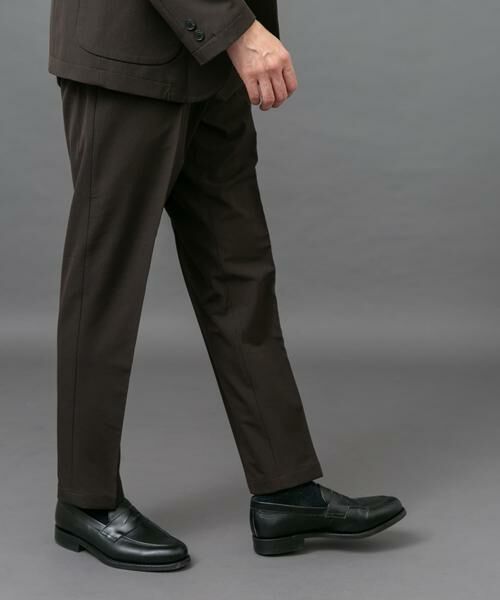 URBAN RESEARCH DOORS / アーバンリサーチ ドアーズ スラックス・ドレスパンツ | LIFE STYLE TAILOR 4WAYストレッチメランジパンツ(ブラウン)