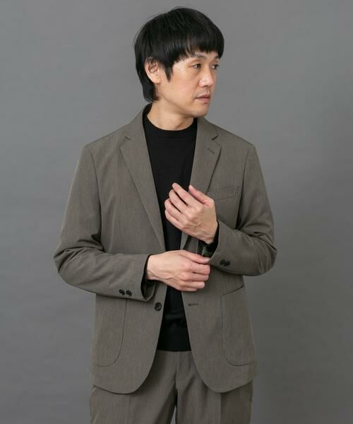 URBAN RESEARCH DOORS / アーバンリサーチ ドアーズ その他アウター | LIFE STYLE TAILOR 4WAYストレッチメランジジャケット(ライトカーキ)